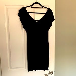 Black off the shoulder dress